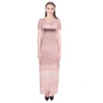 Pink Wood Short Sleeve Maxi Dress