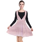 Pink Wood Plunge Pinafore Dress