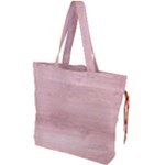 Pink Wood Drawstring Tote Bag