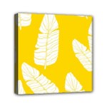 Yellow Banana Leaves Mini Canvas 6  x 6  (Stretched)