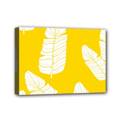 Yellow Banana Leaves Mini Canvas 7  x 5  (Stretched) from ArtsNow.com