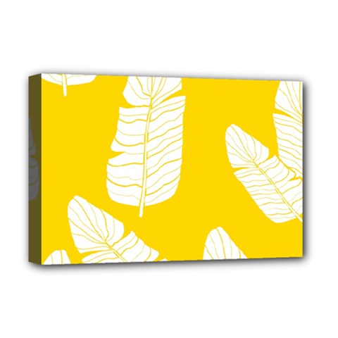 Yellow Banana Leaves Deluxe Canvas 18  x 12  (Stretched) from ArtsNow.com