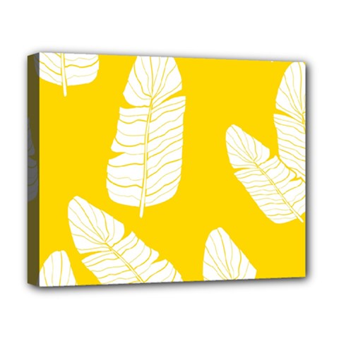 Yellow Banana Leaves Deluxe Canvas 20  x 16  (Stretched) from ArtsNow.com