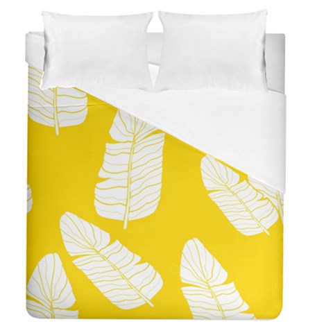 Yellow Banana Leaves Duvet Cover (Queen Size) from ArtsNow.com