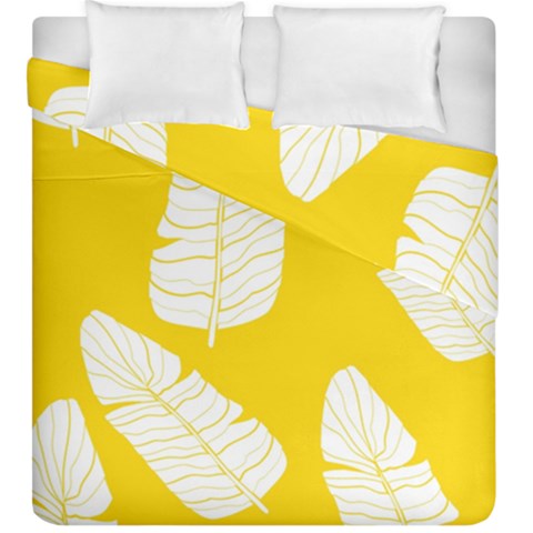 Yellow Banana Leaves Duvet Cover Double Side (King Size) from ArtsNow.com