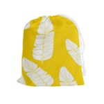 Yellow Banana Leaves Drawstring Pouch (XL)