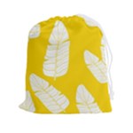 Yellow Banana Leaves Drawstring Pouch (2XL)