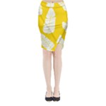 Yellow Banana Leaves Midi Wrap Pencil Skirt