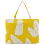 Yellow Banana Leaves Zipper Medium Tote Bag