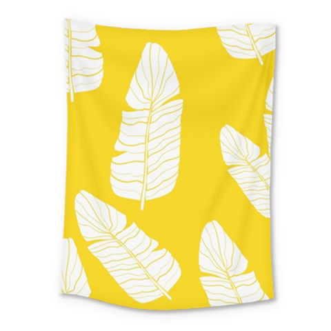 Yellow Banana Leaves Medium Tapestry from ArtsNow.com