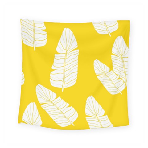 Yellow Banana Leaves Square Tapestry (Small) from ArtsNow.com