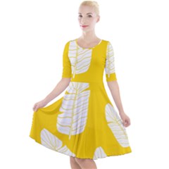 Quarter Sleeve A-Line Dress 