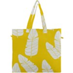 Yellow Banana Leaves Canvas Travel Bag