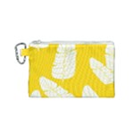 Yellow Banana Leaves Canvas Cosmetic Bag (Small)