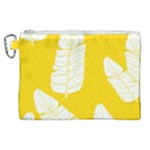 Yellow Banana Leaves Canvas Cosmetic Bag (XL)