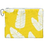 Yellow Banana Leaves Canvas Cosmetic Bag (XXL)