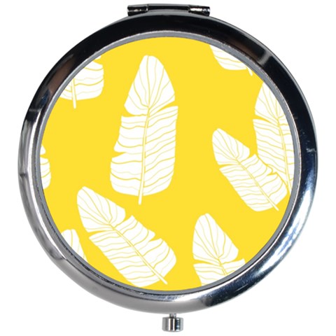 Yellow Banana Leaves Mini Round Mirror from ArtsNow.com