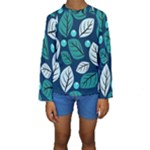 Vibrant Fall Autumn  Kids  Long Sleeve Swimwear