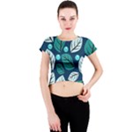 Vibrant Fall Autumn  Crew Neck Crop Top