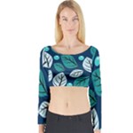 Vibrant Fall Autumn  Long Sleeve Crop Top