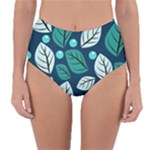 Vibrant Fall Autumn  Reversible High-Waist Bikini Bottoms