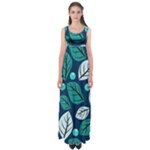 Vibrant Fall Autumn  Empire Waist Maxi Dress