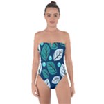 Vibrant Fall Autumn  Tie Back One Piece Swimsuit