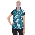 Vibrant Fall Autumn  Women s Button Up Vest