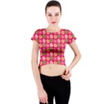 Little Flowers Garden   Crew Neck Crop Top