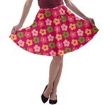 Little Flowers Garden   A-line Skater Skirt