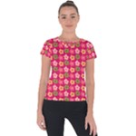 Little Flowers Garden   Short Sleeve Sports Top 