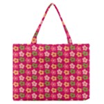 Little Flowers Garden   Zipper Medium Tote Bag