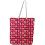 Little Flowers Garden   Full Print Rope Handle Tote (Large)