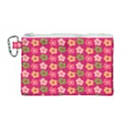 Little Flowers Garden   Canvas Cosmetic Bag (Medium)