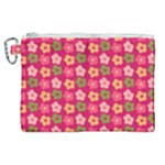 Little Flowers Garden   Canvas Cosmetic Bag (XL)