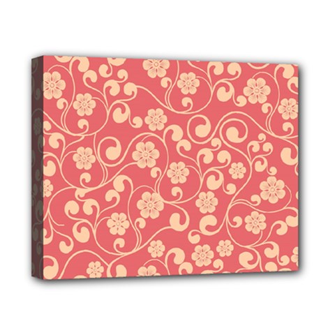 Pink Floral Wall Canvas 10  x 8  (Stretched) from ArtsNow.com