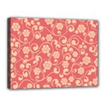 Pink Floral Wall Canvas 16  x 12  (Stretched)