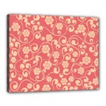 Pink Floral Wall Canvas 20  x 16  (Stretched)