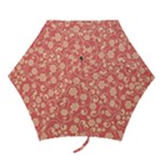 Pink Floral Wall Mini Folding Umbrella