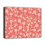 Pink Floral Wall Deluxe Canvas 20  x 16  (Stretched)