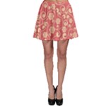 Pink Floral Wall Skater Skirt