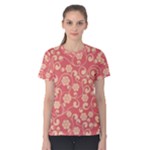 Pink Floral Wall Women s Cotton Tee