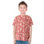 Pink Floral Wall Kids  Cotton Tee