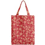 Pink Floral Wall Zipper Classic Tote Bag