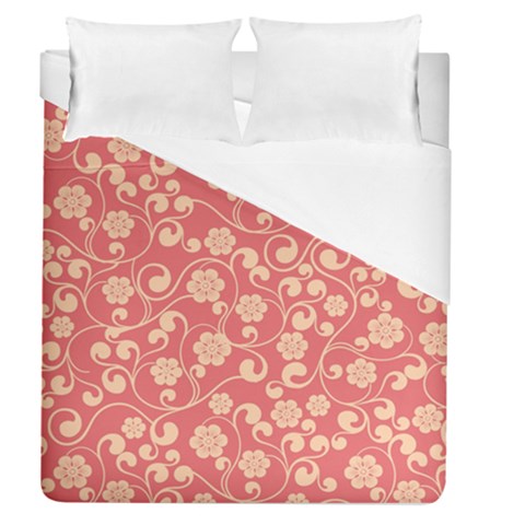 Pink Floral Wall Duvet Cover (Queen Size) from ArtsNow.com