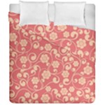 Pink Floral Wall Duvet Cover Double Side (California King Size)