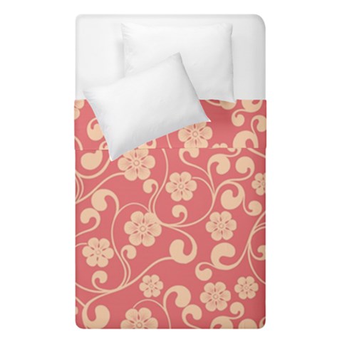 Pink Floral Wall Duvet Cover Double Side (Single Size) from ArtsNow.com