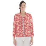 Pink Floral Wall Women s Windbreaker