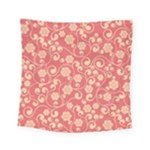 Pink Floral Wall Square Tapestry (Small)