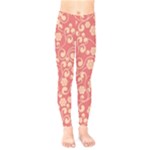 Pink Floral Wall Kids  Leggings